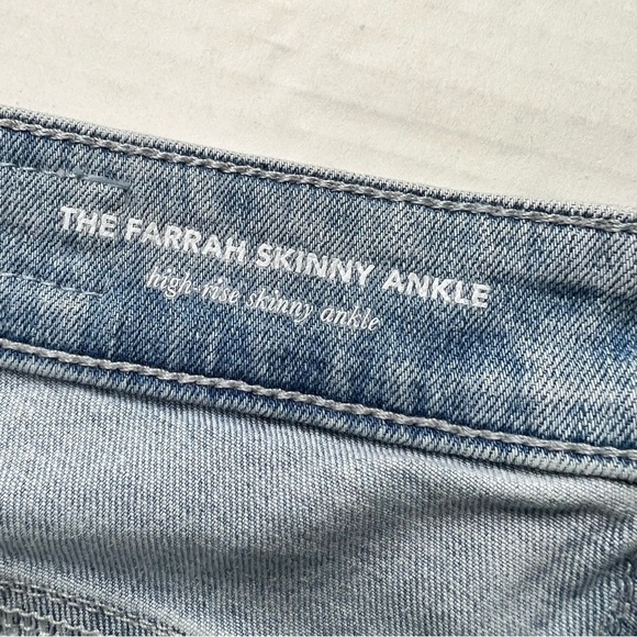 AG Denim The Farrah Skinny Ankle High Rise Destroyed Hem 26R BW19188 - Picture 5 of 15